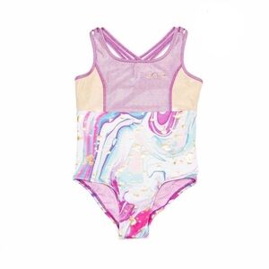 NWT Justice Girls Bruised Boysenberry Leotard size Medium 10 Dance Gym…